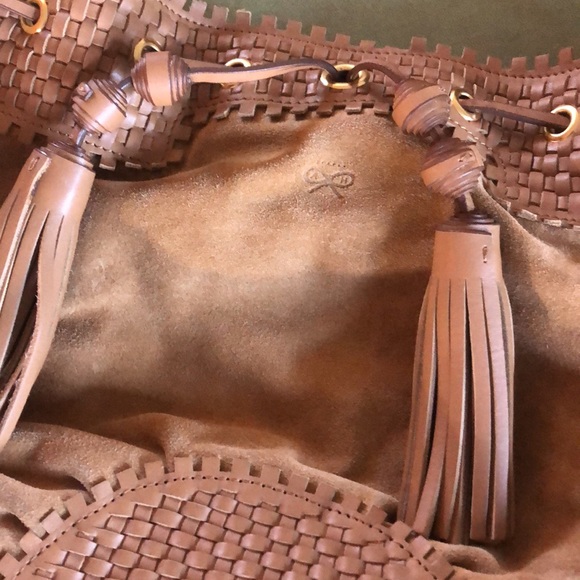 Anya Hindmarch Suede camel handbag - Picture 3 of 14